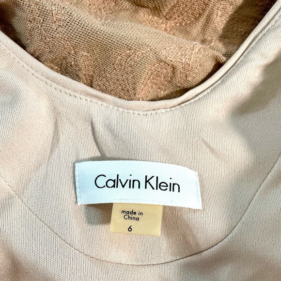 Calvin Klein Champagne Sequin Mini Dress NWT Cocktail (Size 6) - Picture 7 of 7